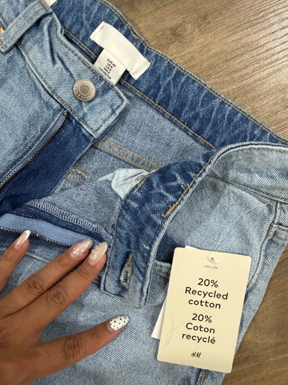 Wide leg high waisted jeans - H&M